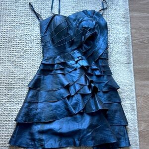 BCBG Cocktail - Formal beautiful ruffle blue dress